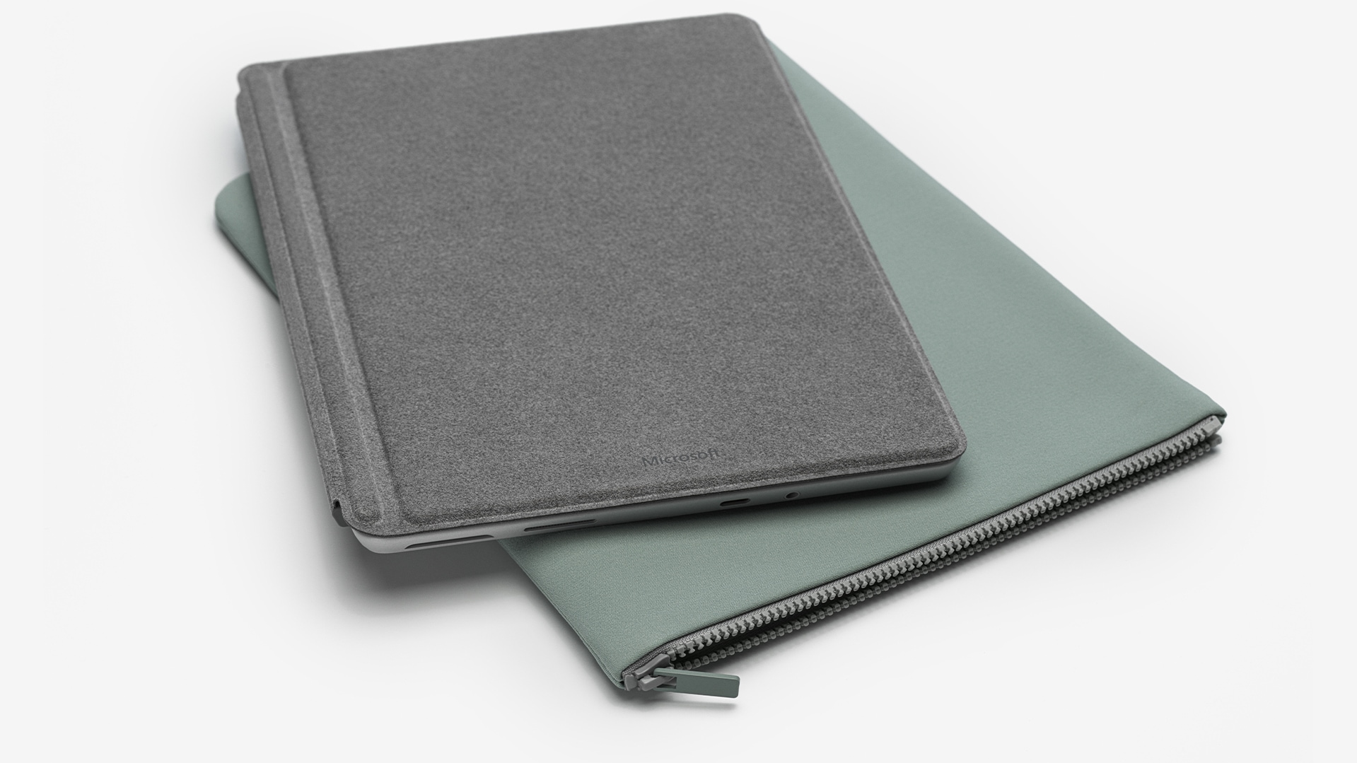 Surface device lying on top of Surface Go Sleeve