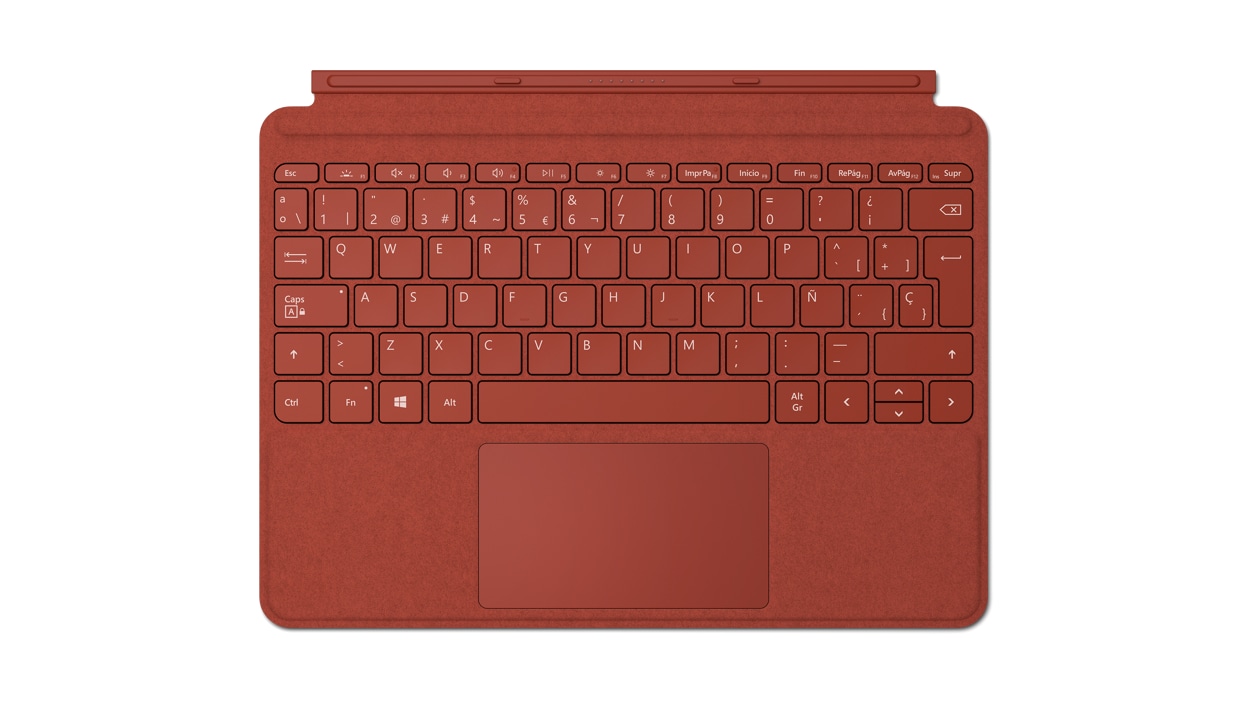 Teclado Signature para Surface Pro en rojo amapola.