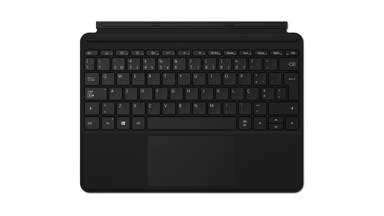 Surface Go Type Cover em preto.