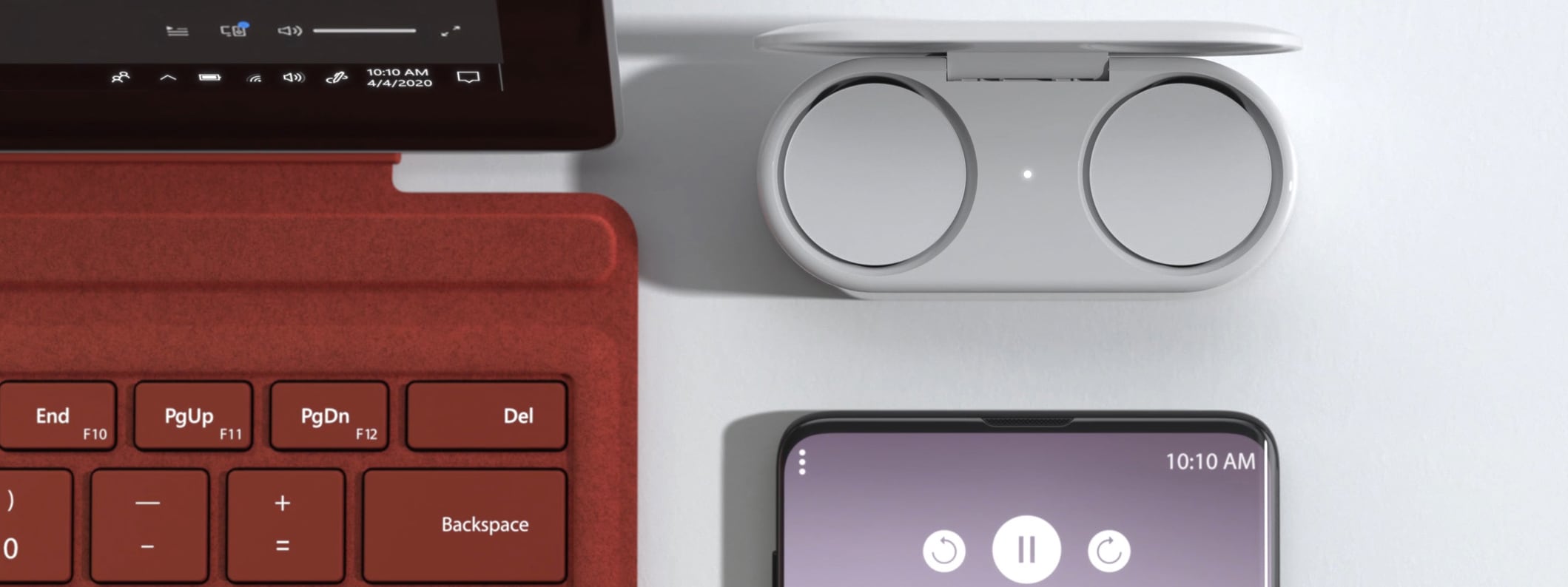Surface Pro X med Surface-öronsnäckor