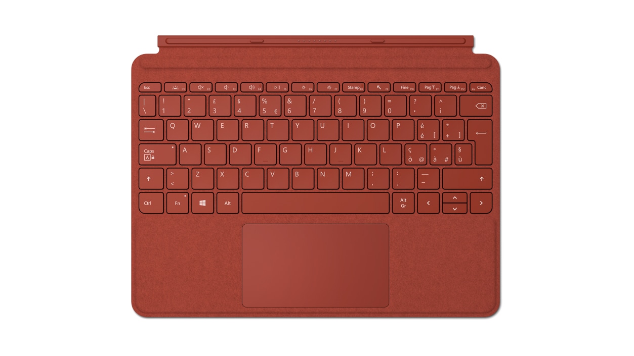 Surface Go Type Cover rosso papavero.