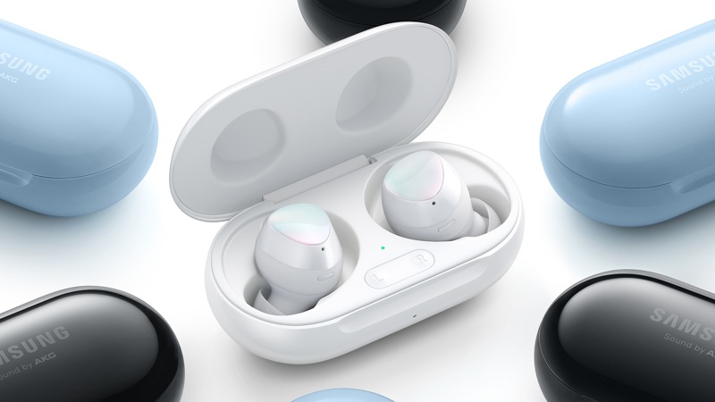 A view of all the different colours available for Samsung Galaxy Buds+