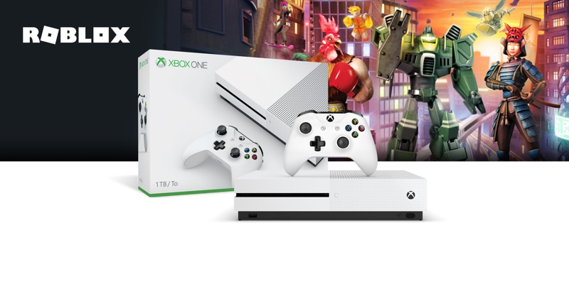 Xbox One S Roblox Bundle 1 Tb Xbox One - microsoft xbox one s 1tb with roblox 3 roblox avatar bundles and 1 month game pass white laptops direct
