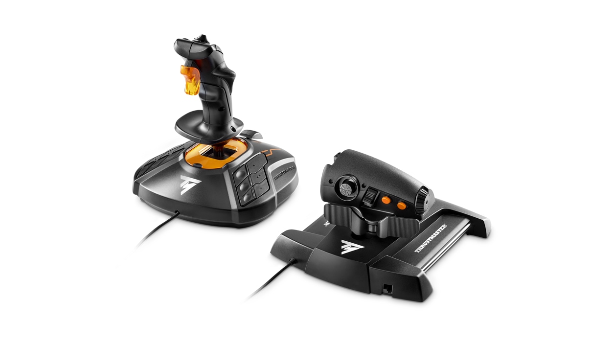 Rear view of Thrustmaster T-16000M FCS HOTAS