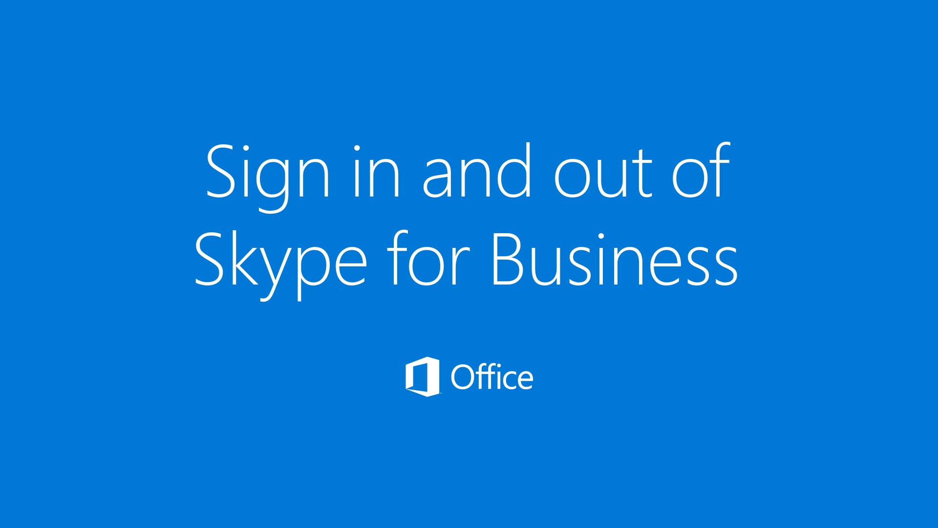 Video: Sisään- ja uloskirjautuminen Skype for Businessissa - Microsoft-tuki