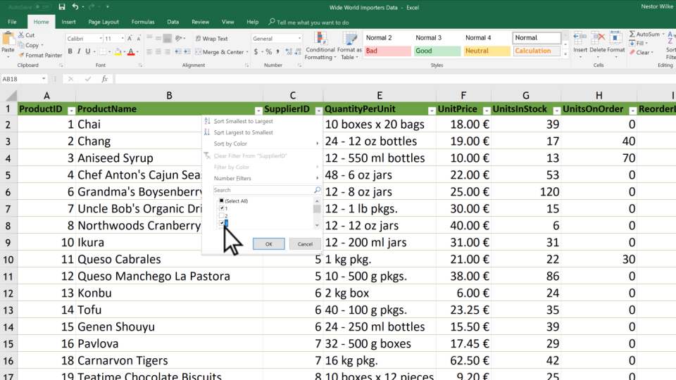 Filtrere data i et område eller en tabell - Støtte for Microsoft