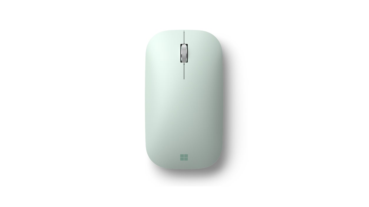 Top down view of Mint Microsoft Modern Mobile Mouse