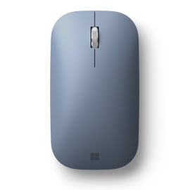 Top down view of Pastel Blue Microsoft Modern Mobile Mouse