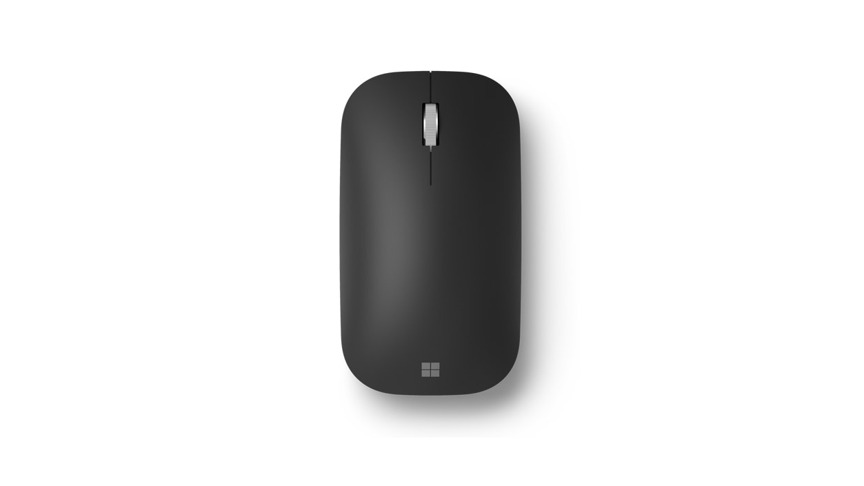 Top down view of Black Microsoft Modern Mobile Mouse