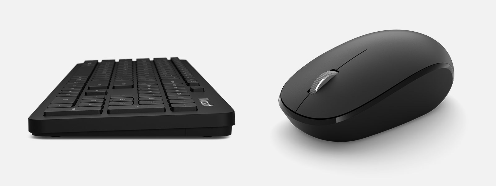 Side angle of Microsoft Bluetooth Keyboard and Mouse.