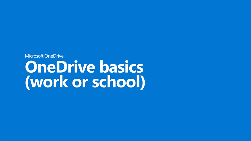 OneDrive perusteet (työ tai koulu) - Microsoft-tuki
