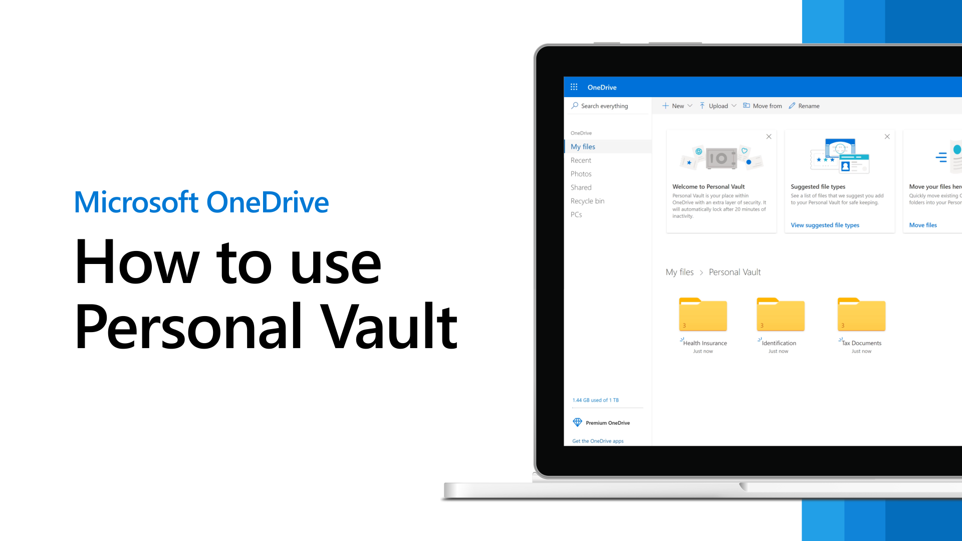 plasticitet ø Berygtet Protect your OneDrive files in Personal Vault - Microsoft Support