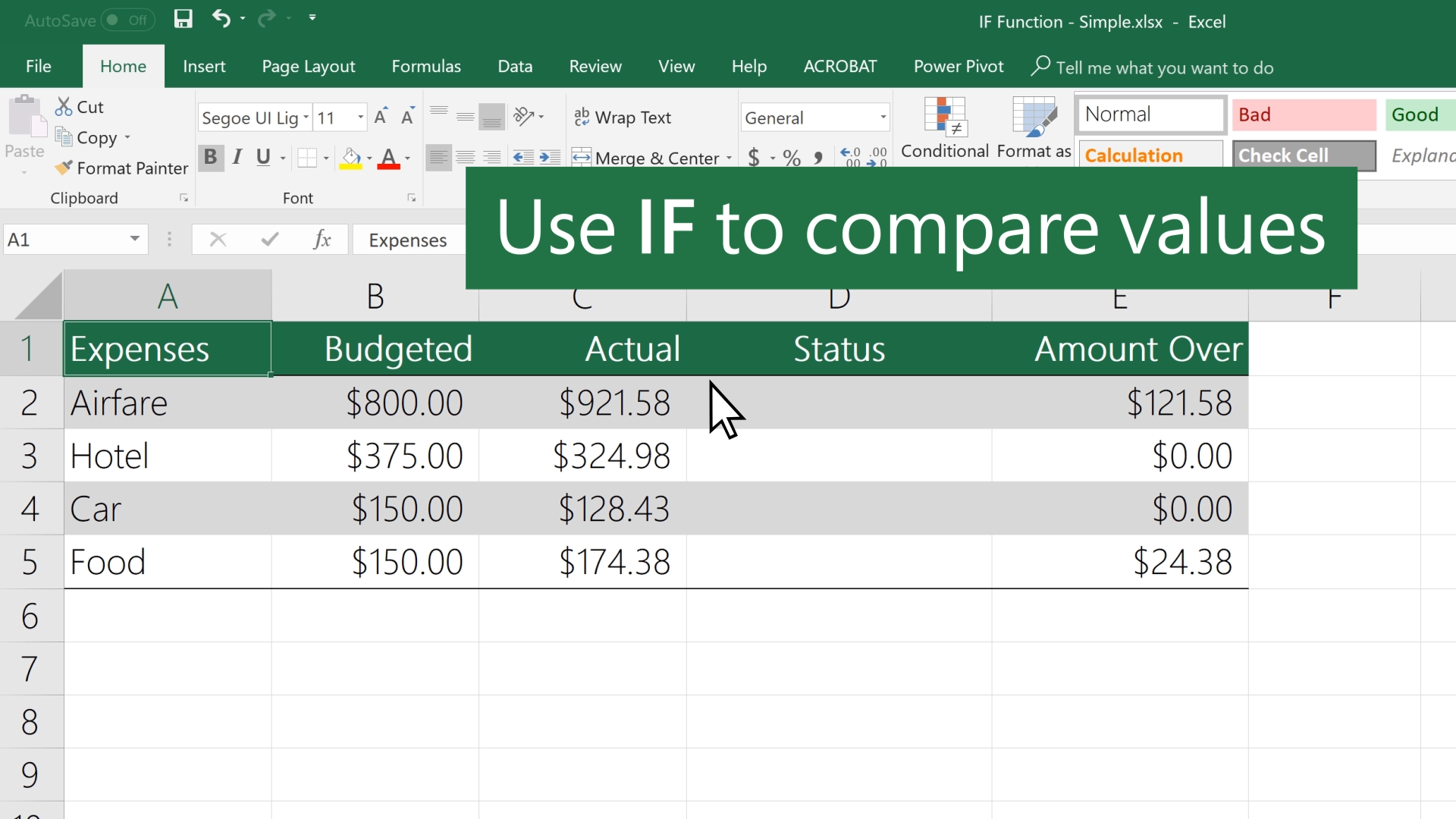 Como fazer um IF no Excel?