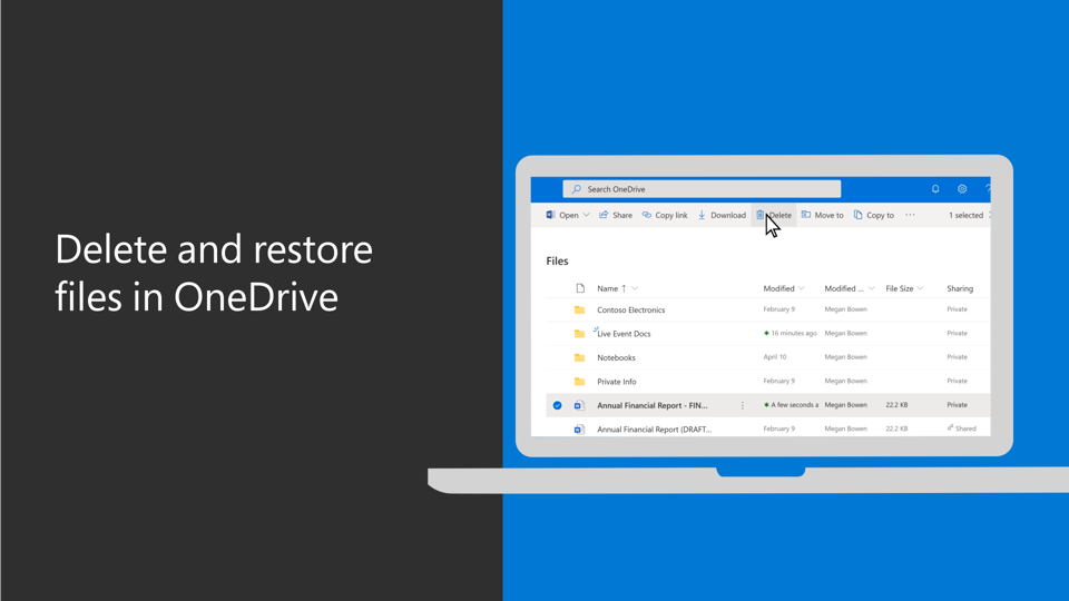 Restore Deleted Files Or Folders In Onedrive Microsoft Support