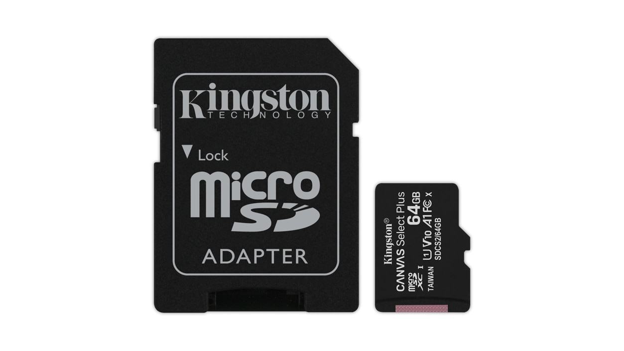 Kingston 64GB micro SD card and adapter