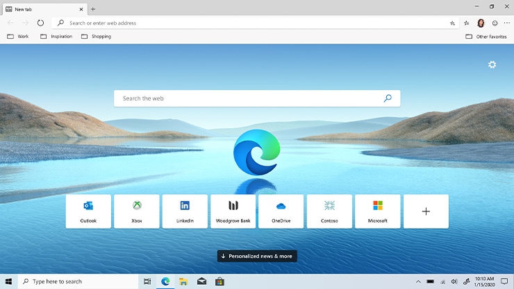 Microsoft Edge browser screen