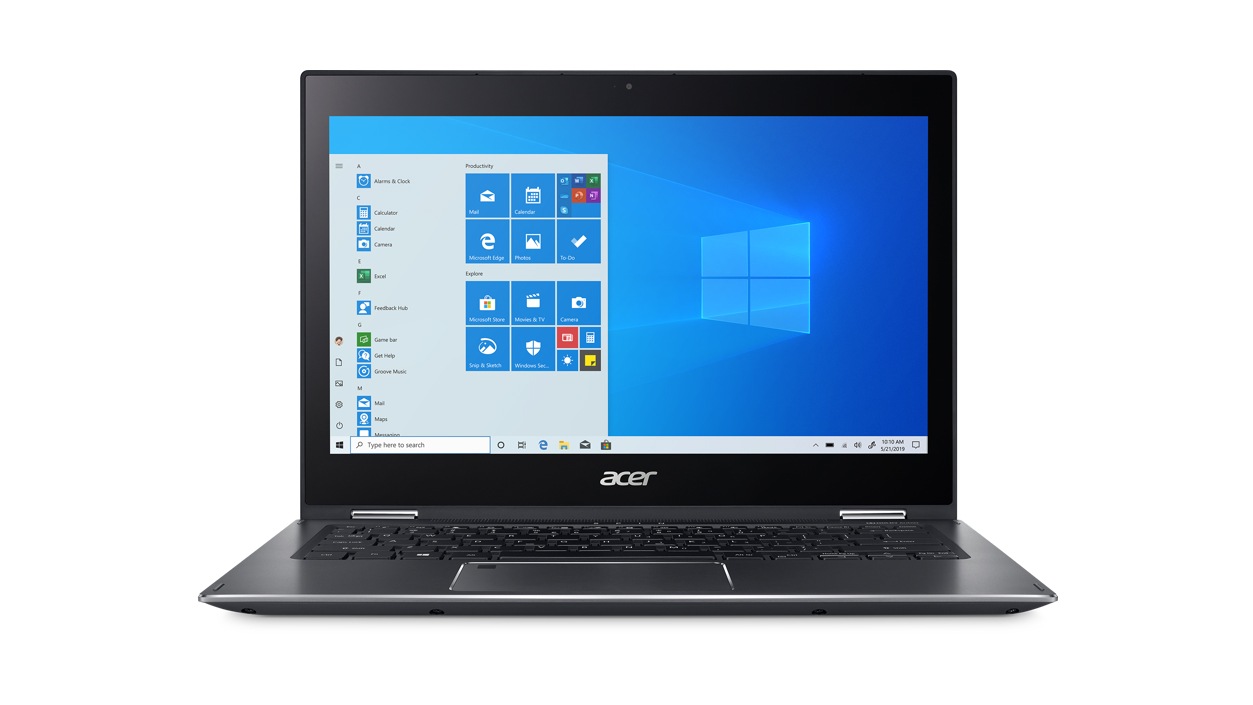Front view of Acer Spin 5 2-in-1 Laptop in laptop mode