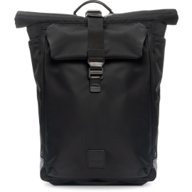 Front view of Knomo Novello Black backpack.
