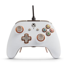 PowerA Fusion Pro Wired-handkontroll för Xbox One sedd framifrån – vit