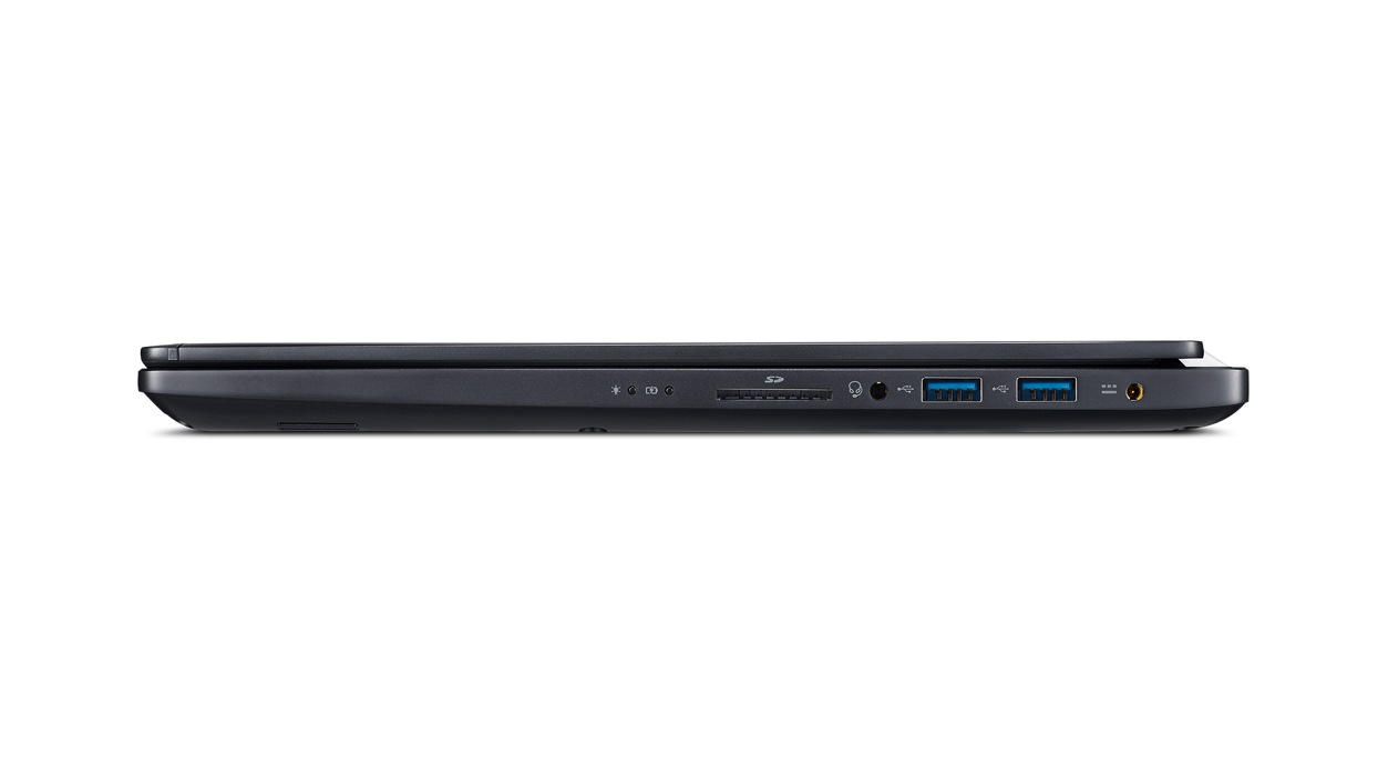 Left side view of the Acer Travel Mate X3