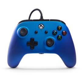 Voorkant van PowerA Enhanced Wired Controller voor Xbox One in saffierblauw