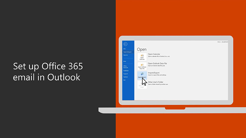 Configurar el correo electrónico de Office 365 en Outlook e importar Gmail  - Soporte técnico de Microsoft