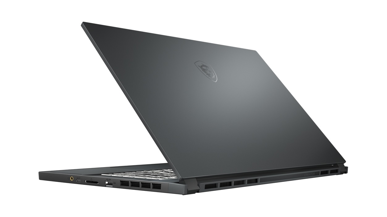 MSI  Creator Ultra Thin Gaming Laptop back side view