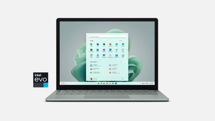 Front view of Surface Laptop 5 in Sage.