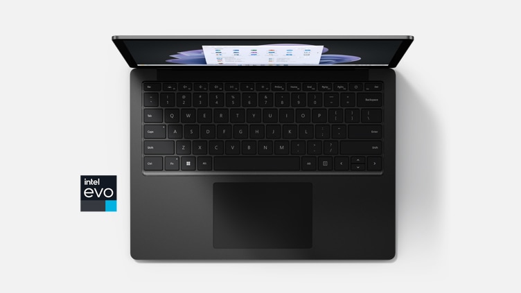 Back view of Surface Laptop 5 in Black.