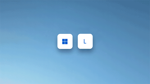 Un'animazione con due pulsanti, il tasto Windows e il tasto W, premuti contemporaneamente per aprire la scheda Widget.