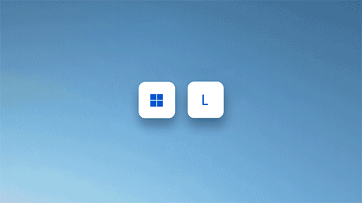 2 つのボタン、Windows キー、W キーを同時に押して、ウィジェット ボードを開く様子を示すアニメーション。