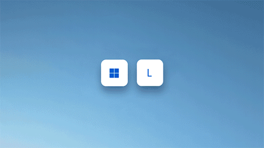 Animație care prezintă două butoane, tasta Windows și tasta W, apăsate în același timp și deschizând panoul de widgeturi.