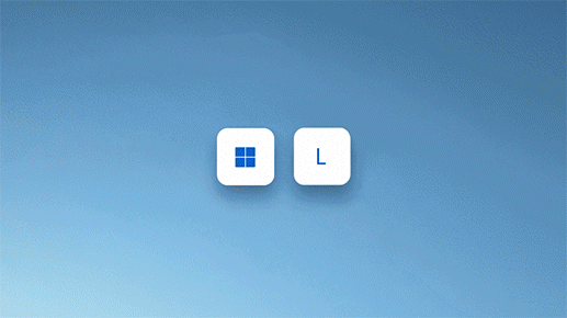 Kláves s logom Windows a kláves s písmenom L