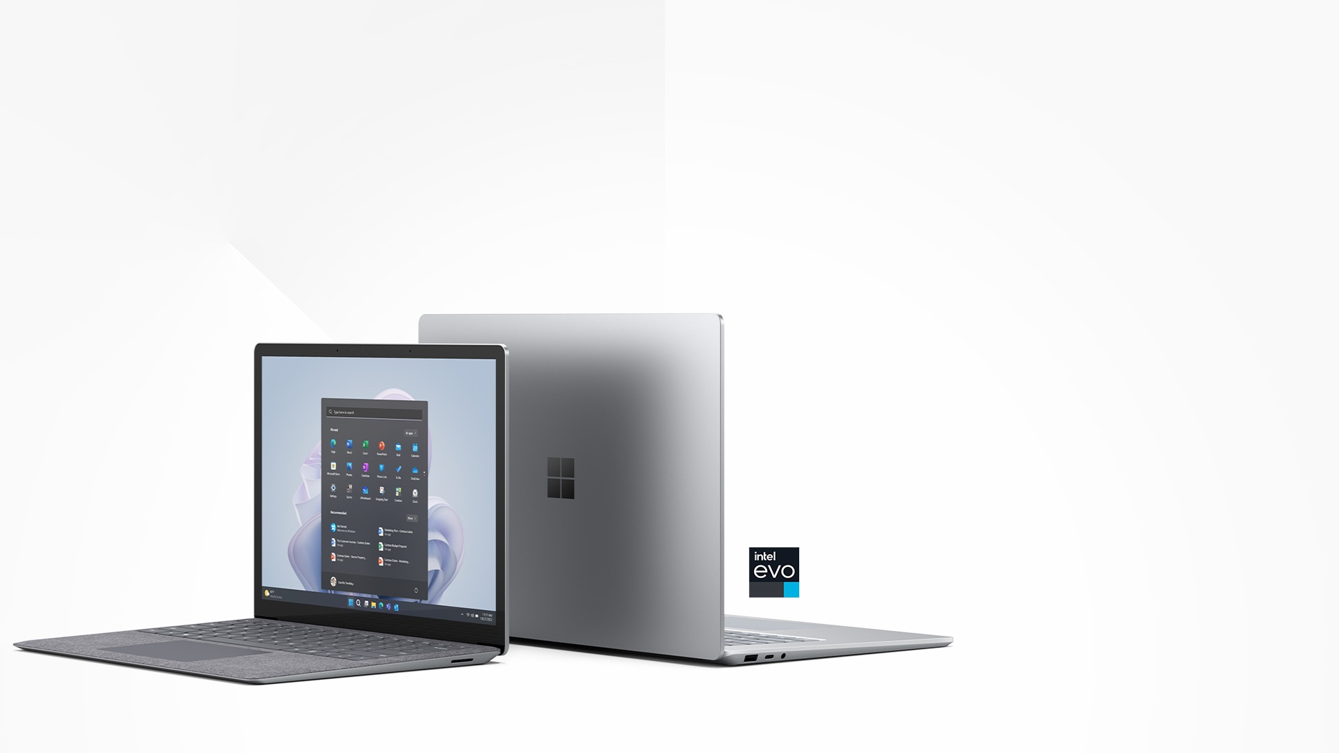 Hahmonnus platinanvärisestä Surface Laptop 5 -laitteesta