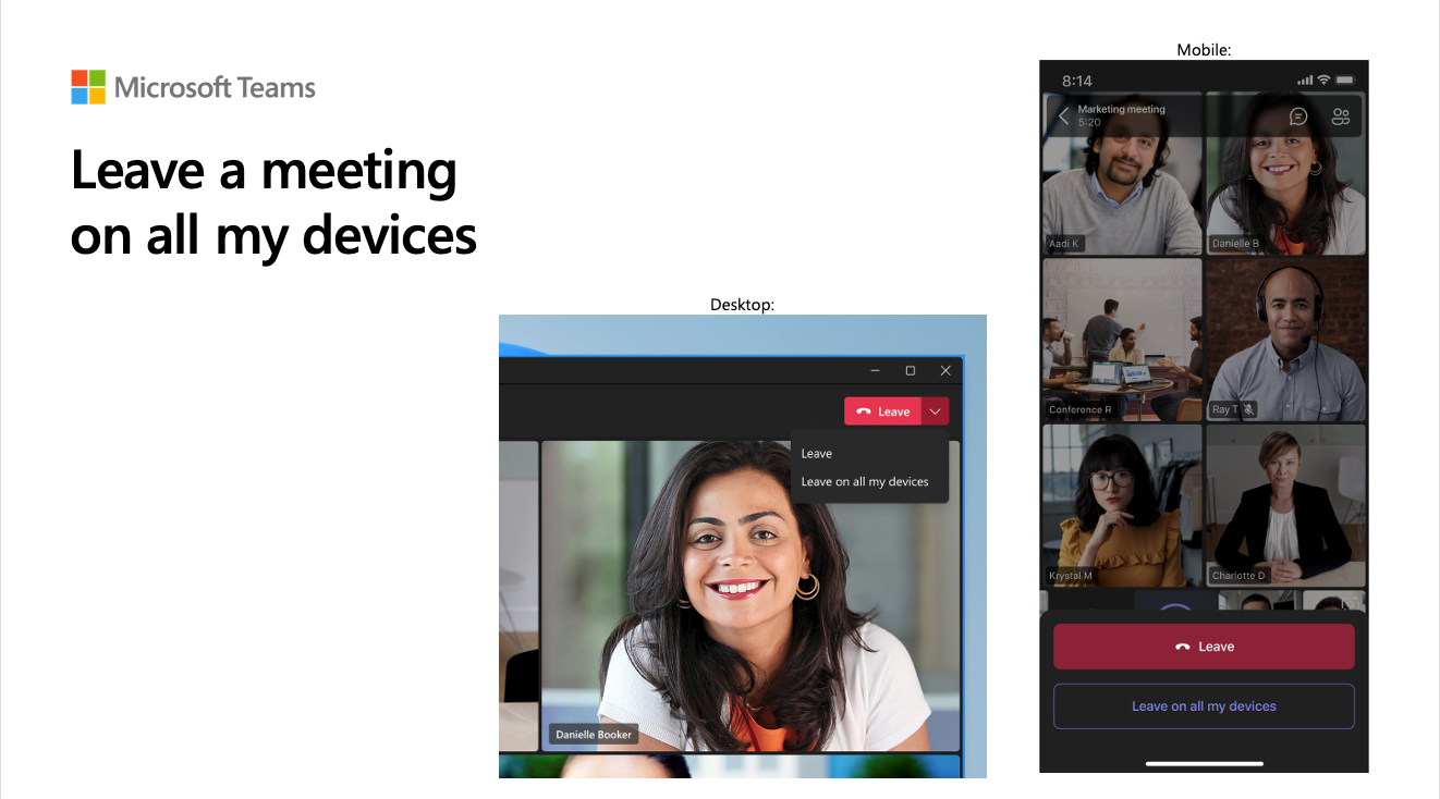 MC420060: Microsoft Teams: Leave a Meeting From All of Your Devices