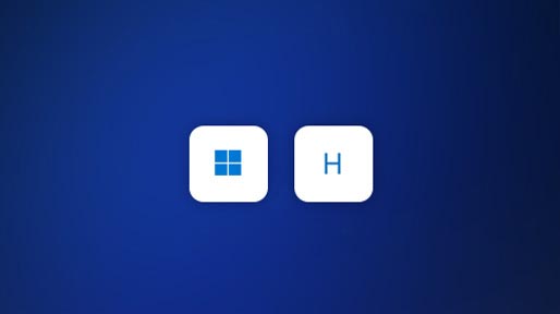 Das Windows-Logo neben dem Buchstaben H