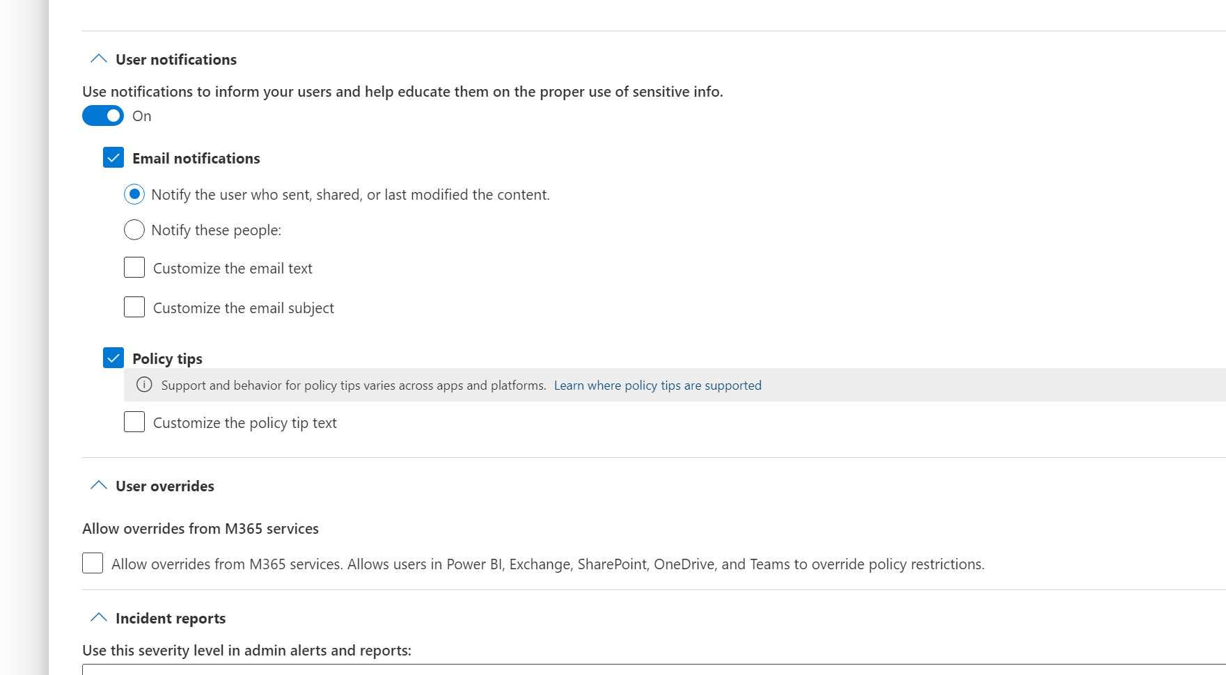 MC427148: Microsoft Purview Data Loss Prevention: Decoupling user notifications and policy tips