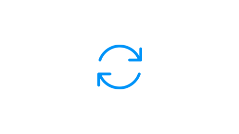 Um ícone de duas setas em forma circular