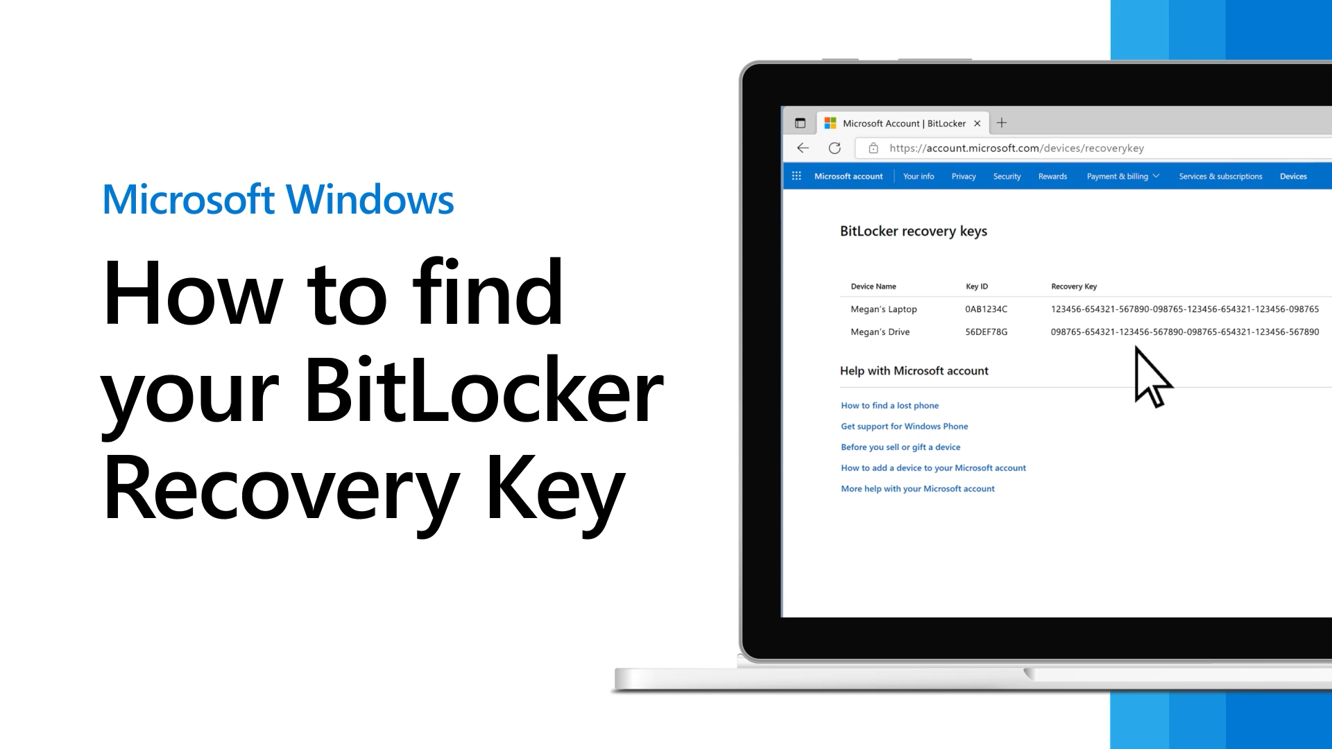Finding your BitLocker recovery key in Windows - Microsoft Support