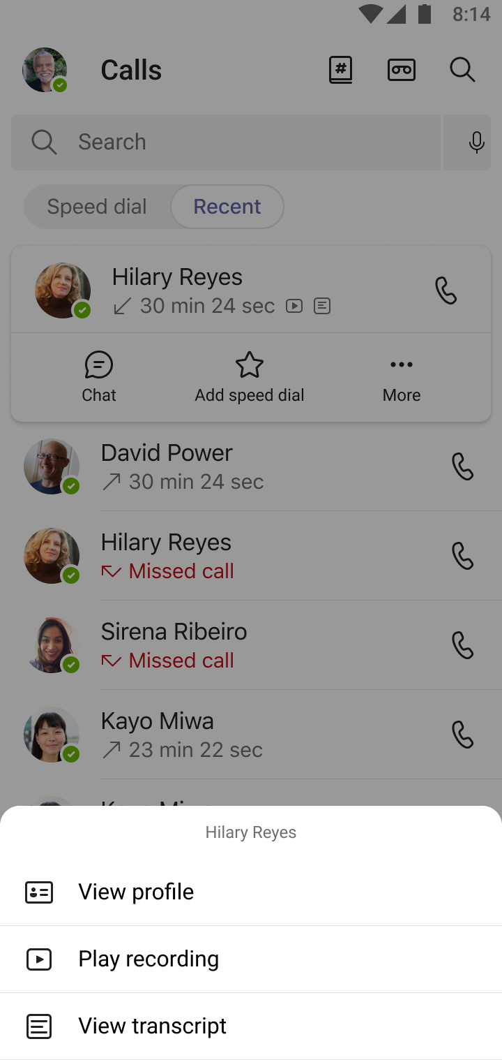MC446130: Transcription for Calls on Microsoft Teams for Android
