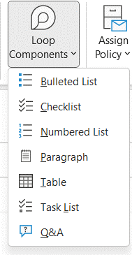 Loop components in Outlook