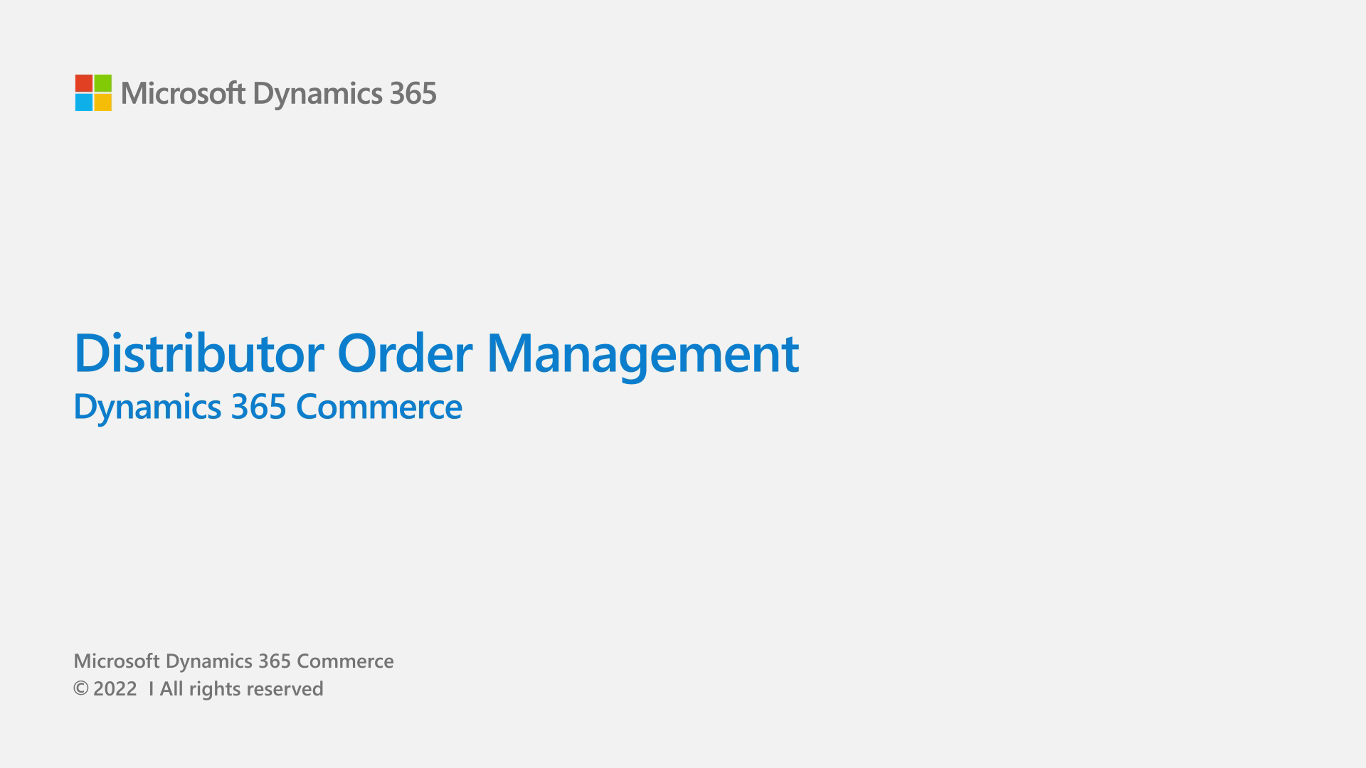 Cloud Distributed Order Management System