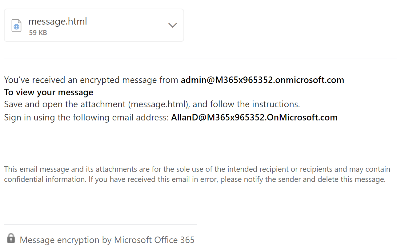 Office 365 Message Encryption