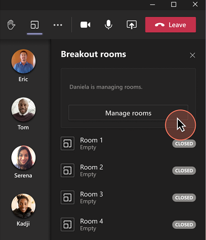 MC481829: Microsoft Teams Support for Co-organizer to Manage Breakout Rooms