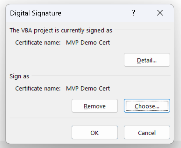 If you organization has set Trust Center Macro Settings to enable only digitally signed VBA macros, by using this feature, users will be able to run active content in databases without putting the database into a Trusted Location.