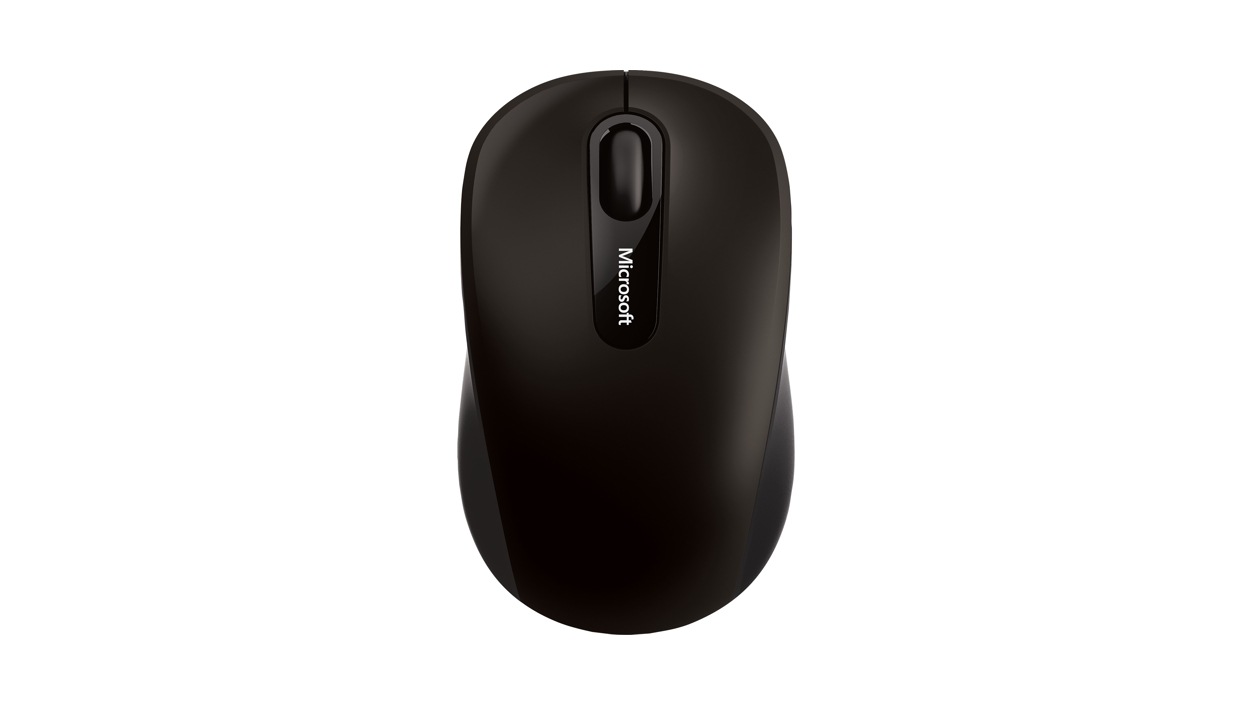 Microsoft Bluetooth Mobile Mouse 3600 (Black) overhead view