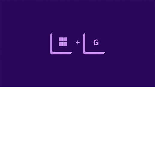 Tecla del logotipo de Windows y tecla G presionadas juntas para abrir la Xbox Game Bar sobre Minecraft