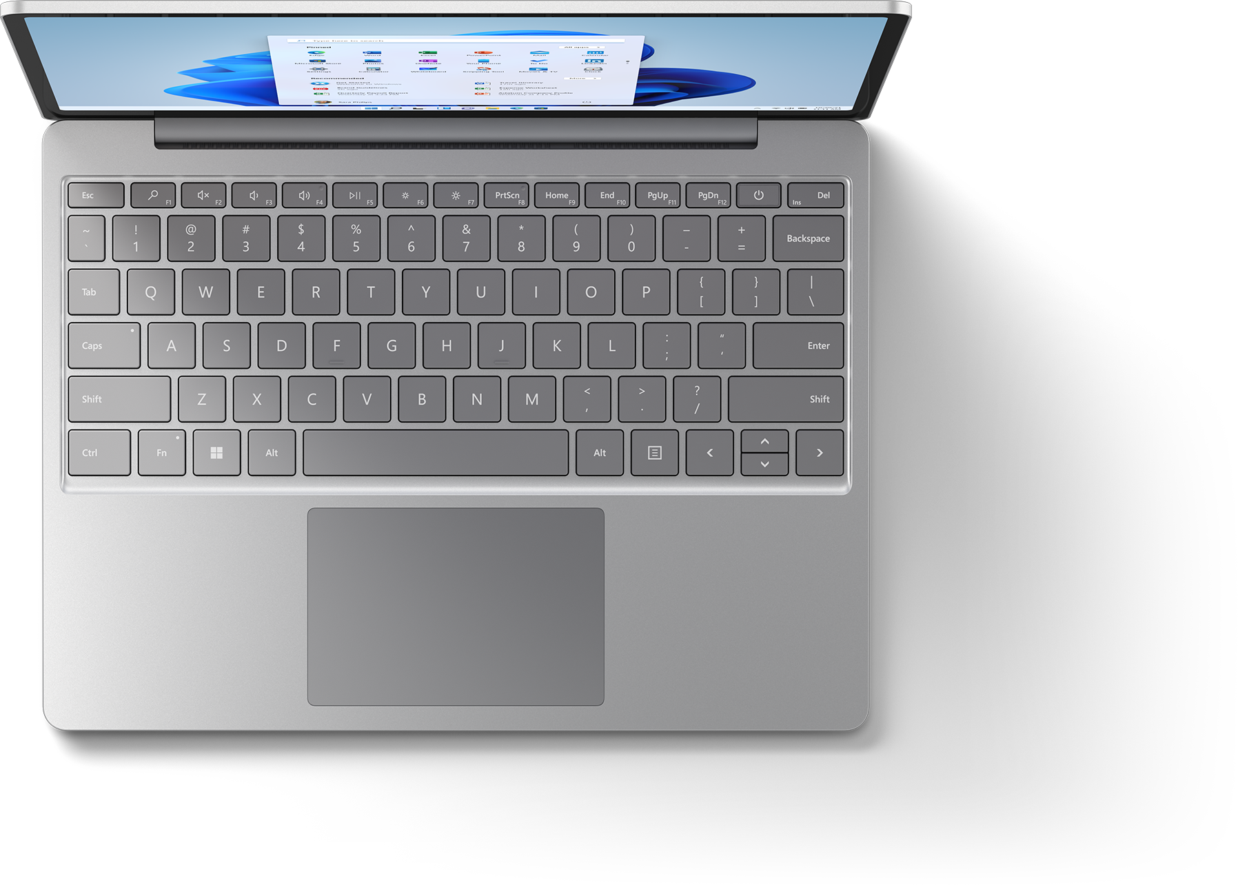 Replacement Keyboard With Fingerprint Reader for Surface Laptop Go 2 - Platinum