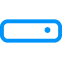 Un rectangle avec un point à droite pour ressembler à un disque dur