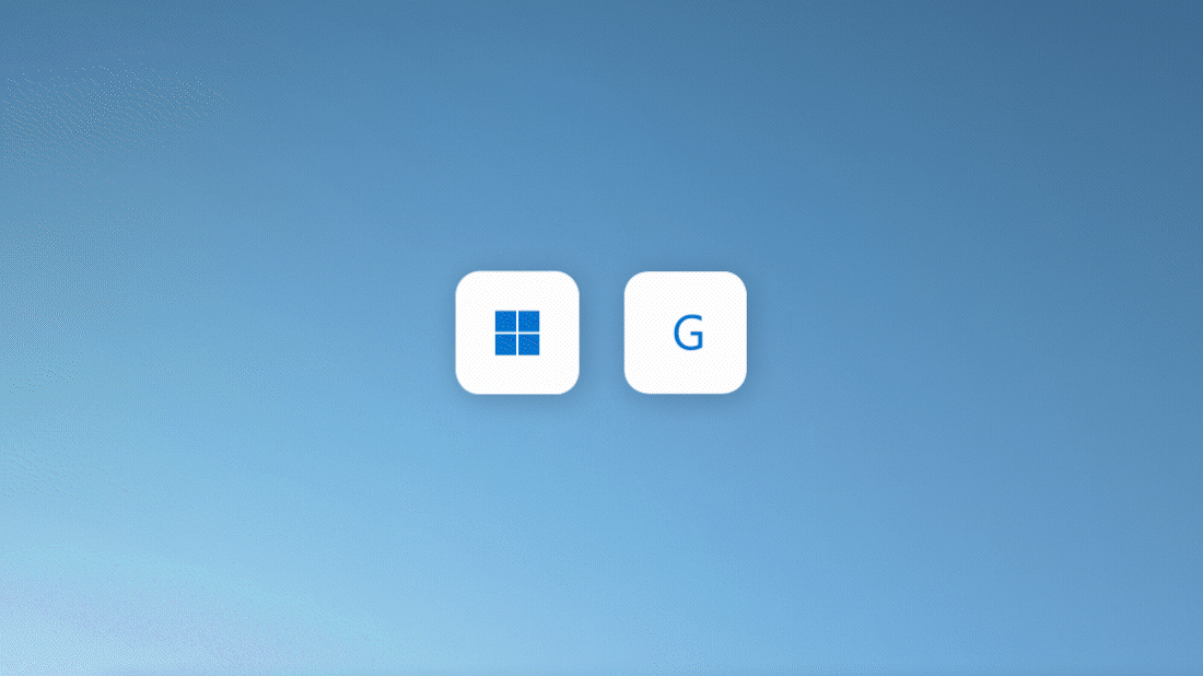 Ko tipko z logotipom sistema Windows in tipko G stisnete skupaj, odprete vrstico za igre Xbox nad Minecraft